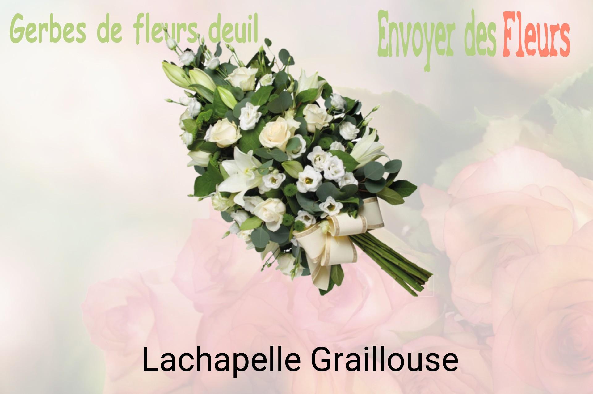 Gerbe de fleurs de deuil livrée à Lachapelle-Graillouse